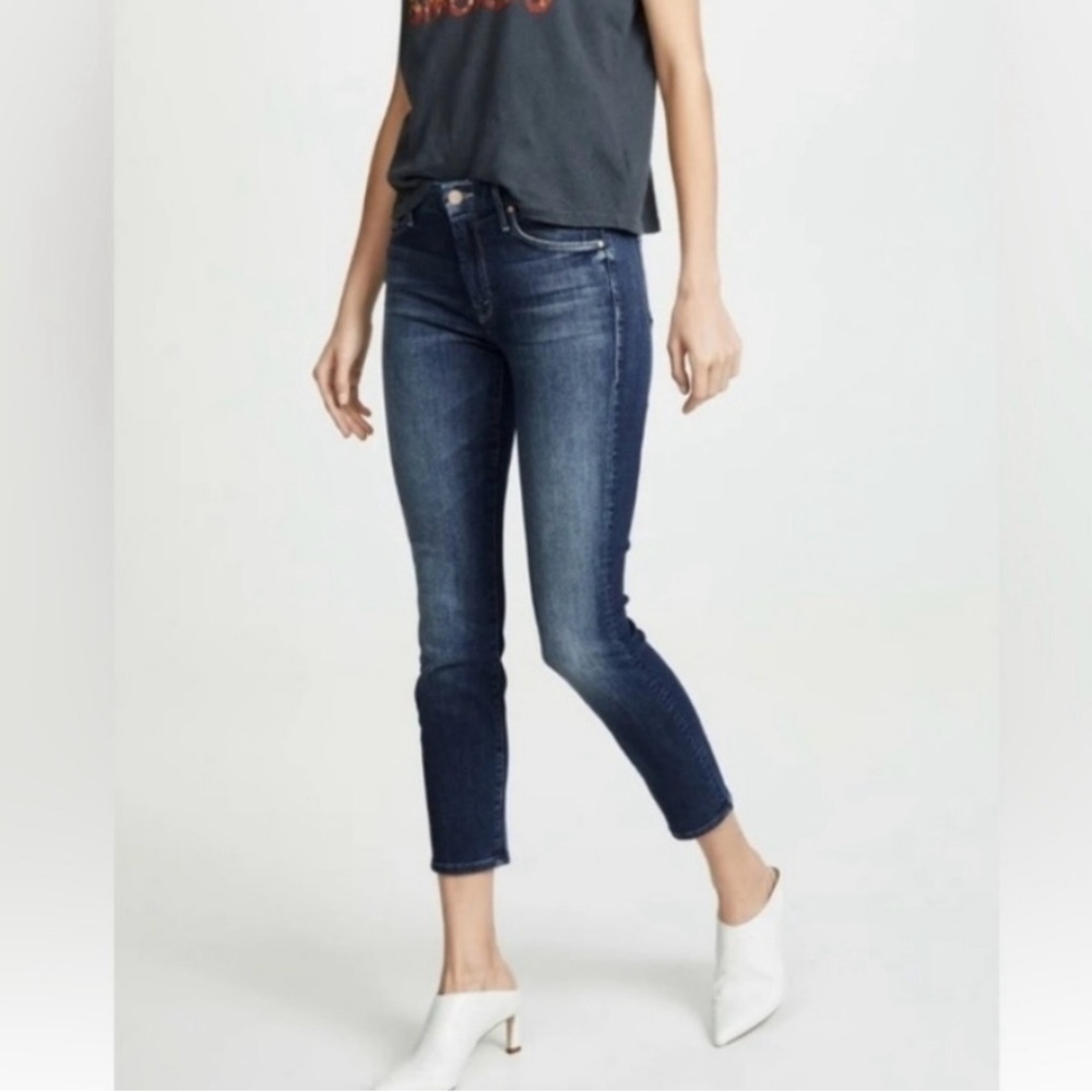 MOTHER The Looker Crop Jean On the Edge Designer Stretch Sz 28